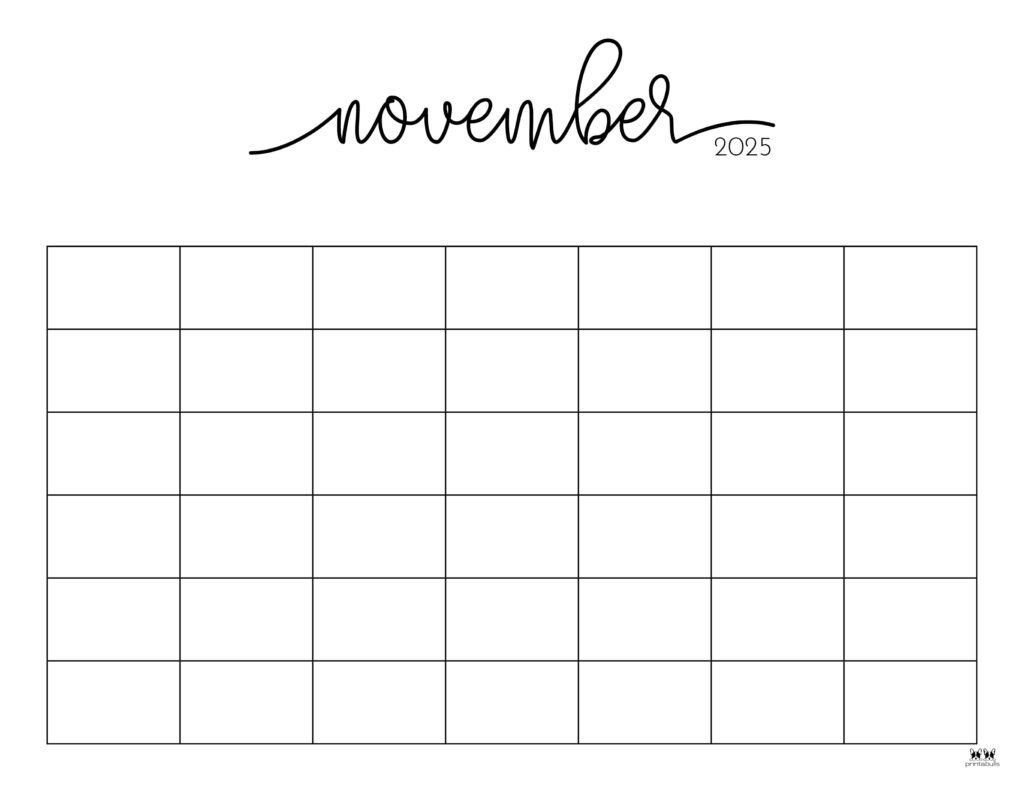 November 2025 Calendars - 107 Free Printables | Printabulls - Free Printable Calendar 2025 November