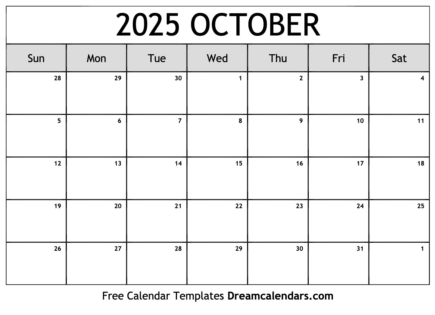 October 2025 Calendar - Free Printable With Holidays And Observances - Printable October Calendar 2025