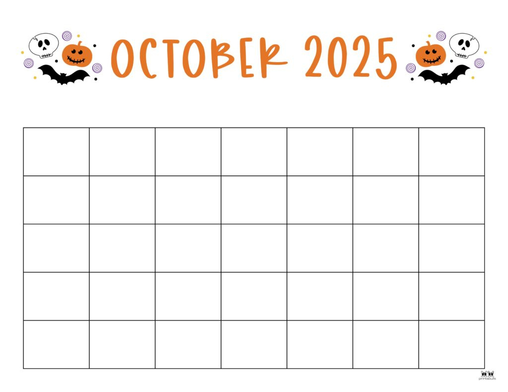 October 2025 Calendars - 107 Free Printables | Printabulls - Printable October Calendar 2025