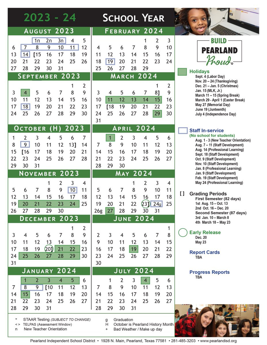 Pearland Isd On X: &amp;quot;The Board Of Trustees Approved The 2023-24 - Pearland Isd Calendar 2024 2025 Printable