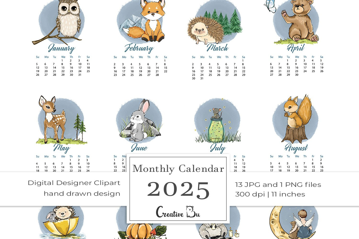 Printable Calendar 2025 Monthly Pages Desk Planner Calendar - Printable Calendar 2025 Cartoon