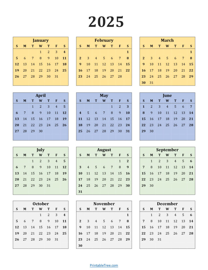 Printable Calendar 2025 One Month Per Page