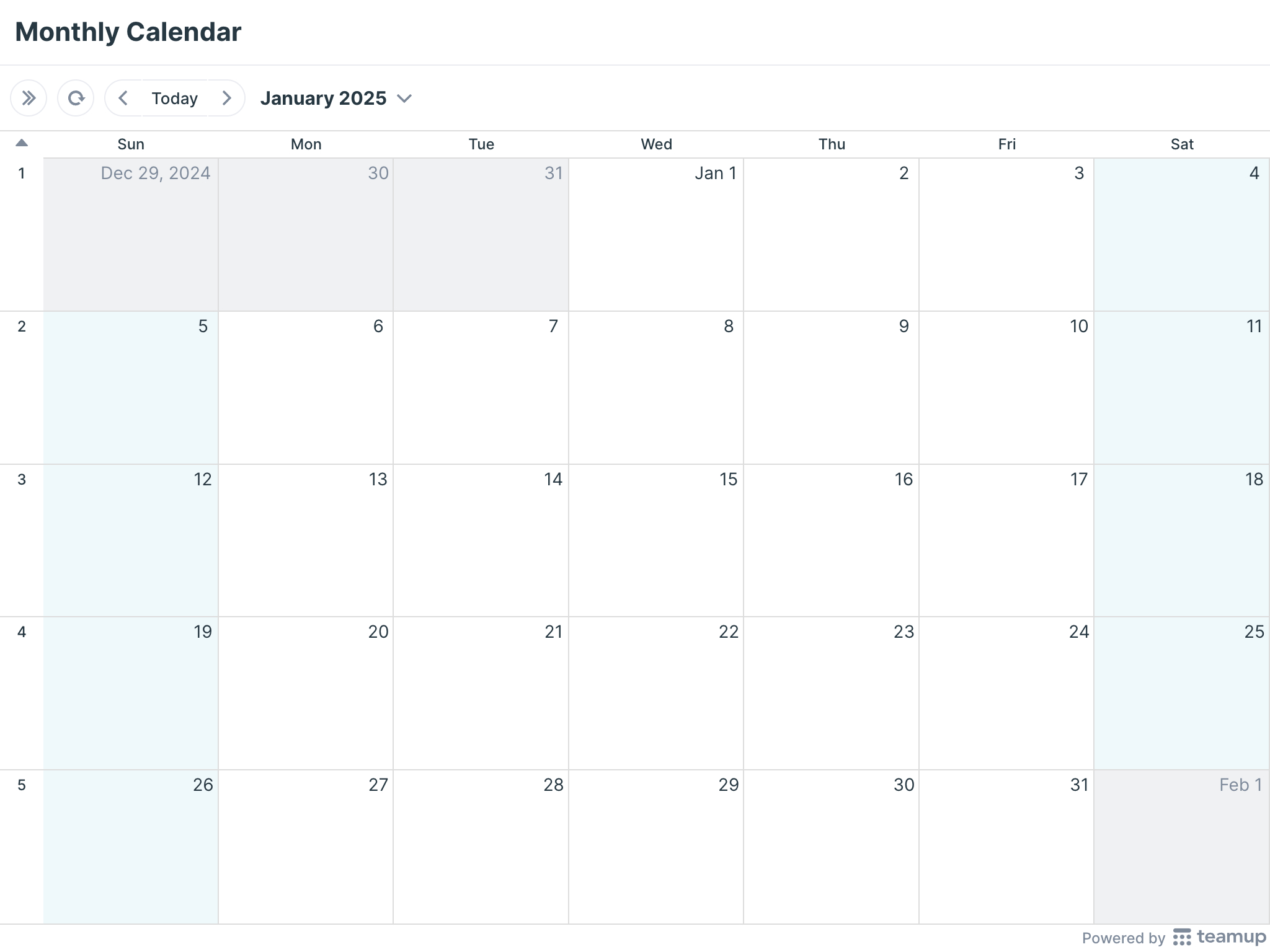 Printable Calendars - Teamup - Calendar Labs 2025 Printable Calendar