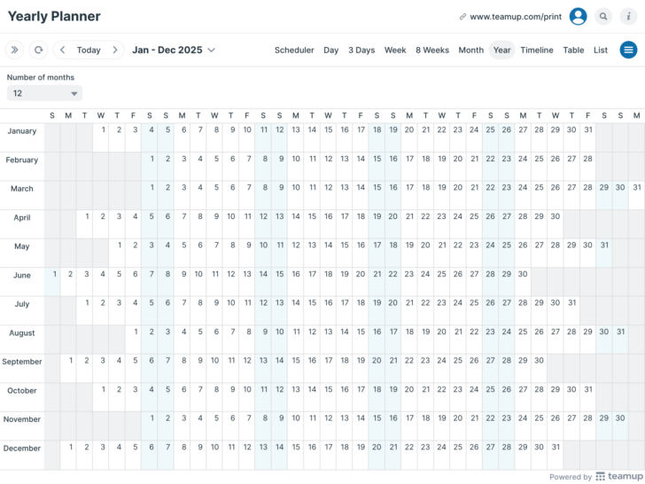 Free Custom Printable Calendar 2025