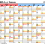 School Calendars 2025/2026 – Free Printable Pdf Templates – 2025 2026 School Calendar Printable