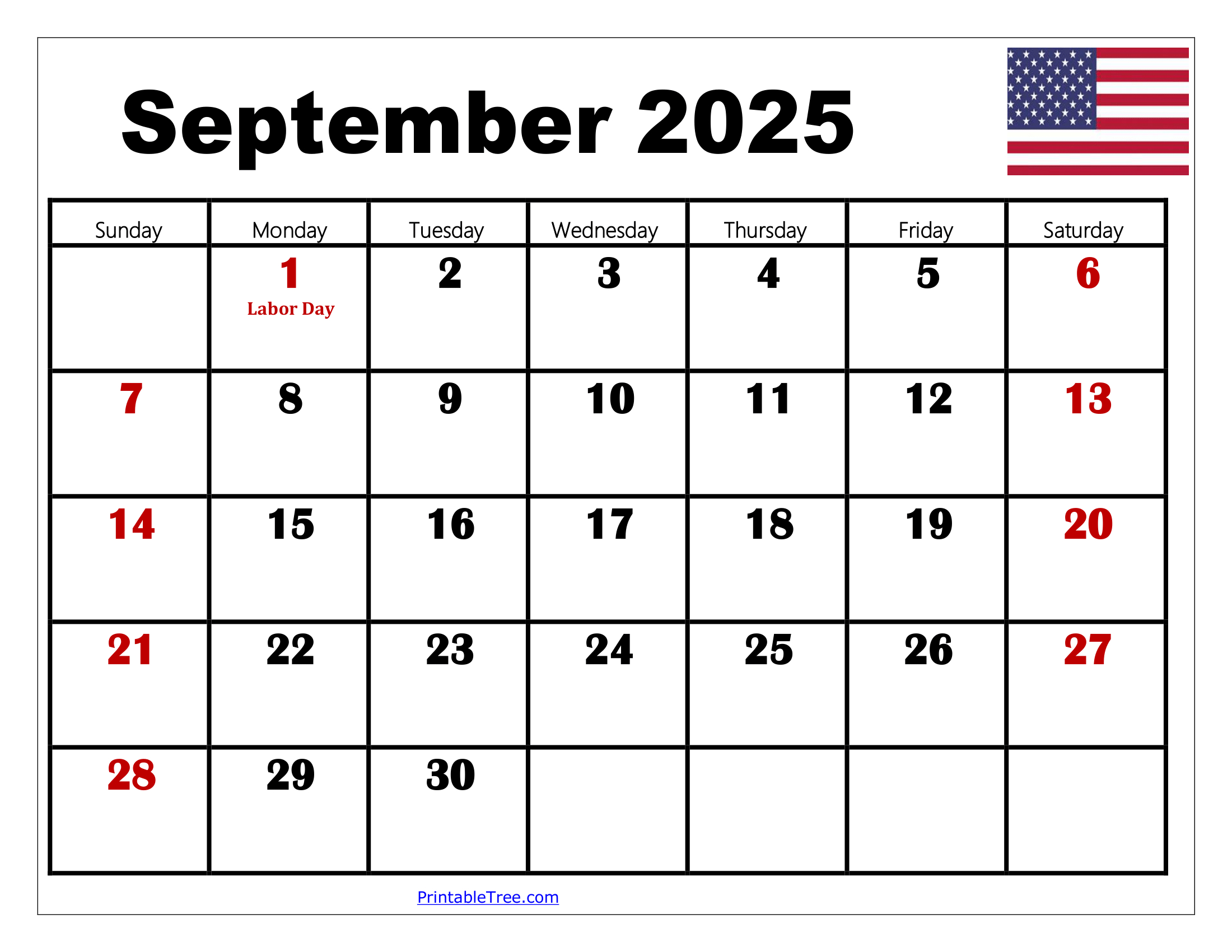 September 2025 Calendar Printable Pdf Template With Holidays - September 2025 Calendar With Holidays Printable
