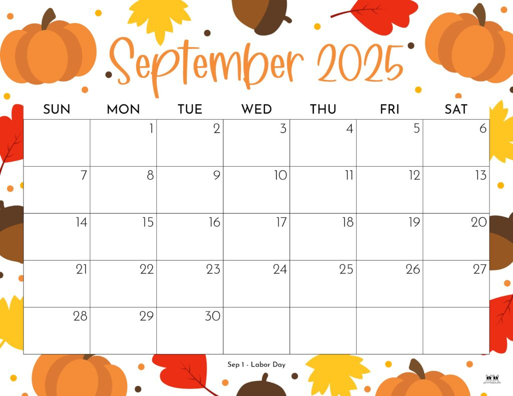 September 2025 Calendars - 107 Free Printables | Printabulls - Free Printable Calendar 2025 September