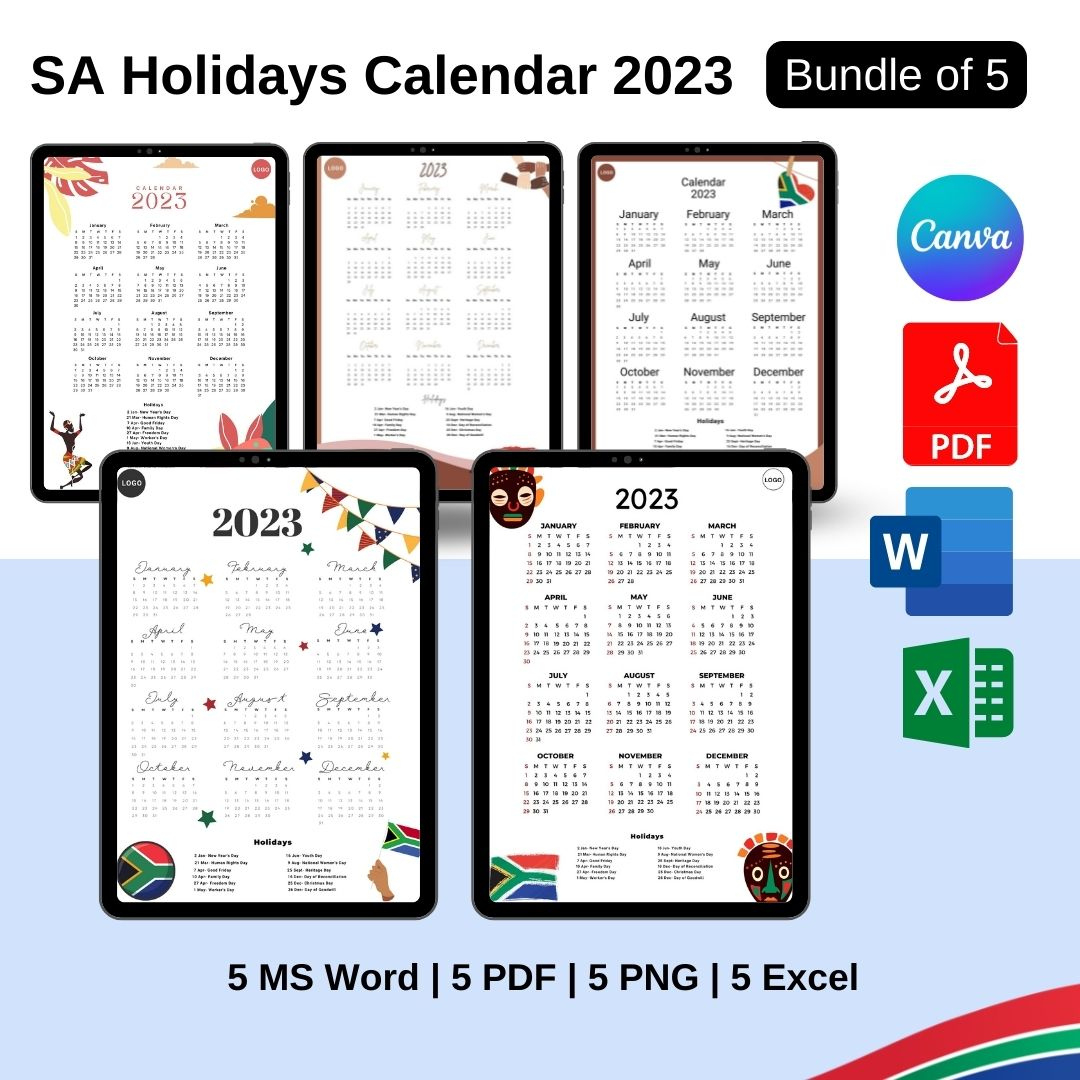 South Africa 2025 Calendar With Holidays | Download Now - Printable Calendar 2025 with Holidays South Africa Download