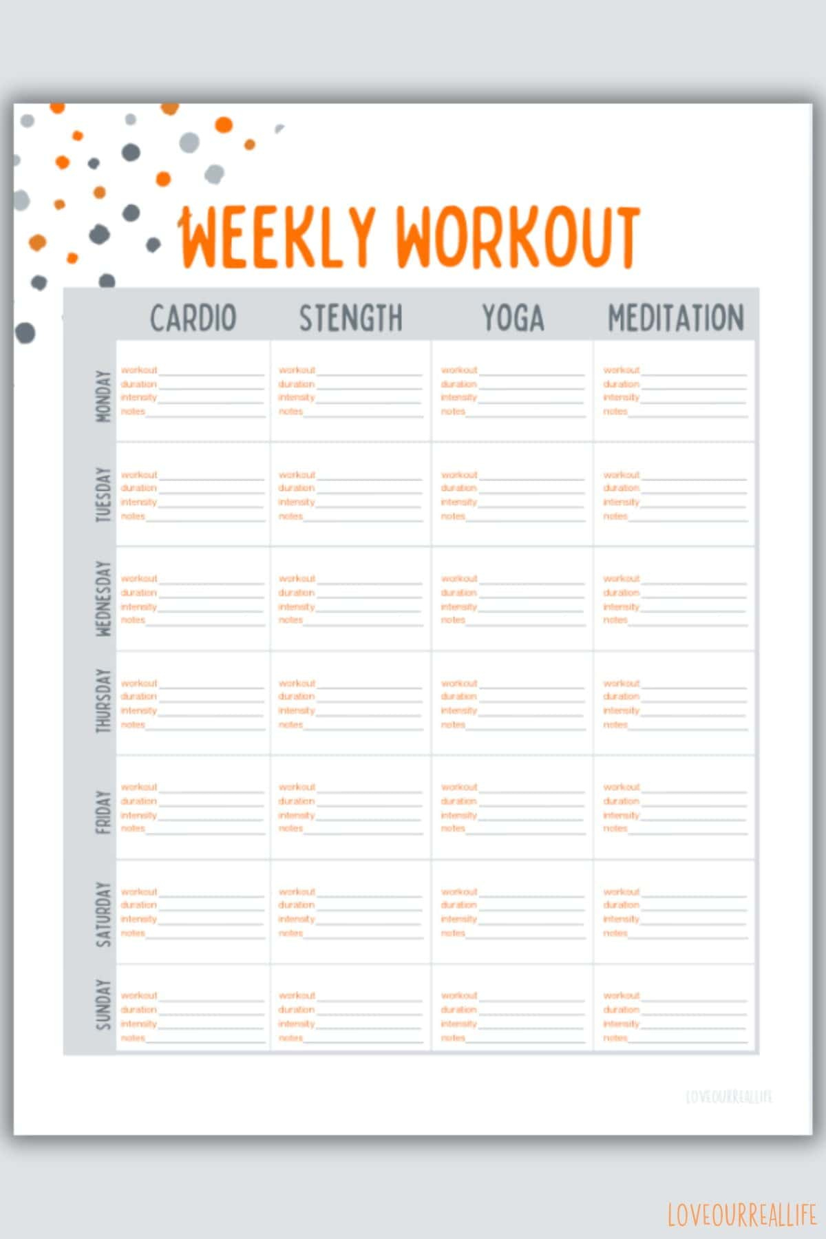 Workout Calendar Template: Achieve Your Fitness Goals ⋆ Love Our - 2025 Workout Calendar Printable Free