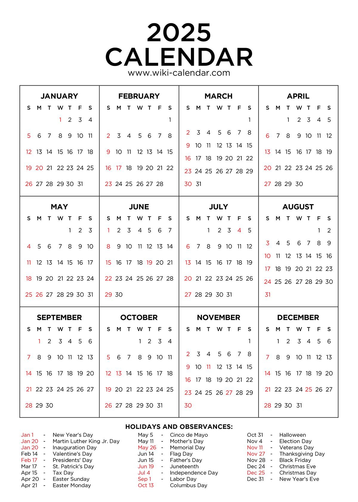 Year 2025 Calendar Printable - Wiki Calendarwiki Calendar - Issuu - August 2025 Calendar Printable Wiki