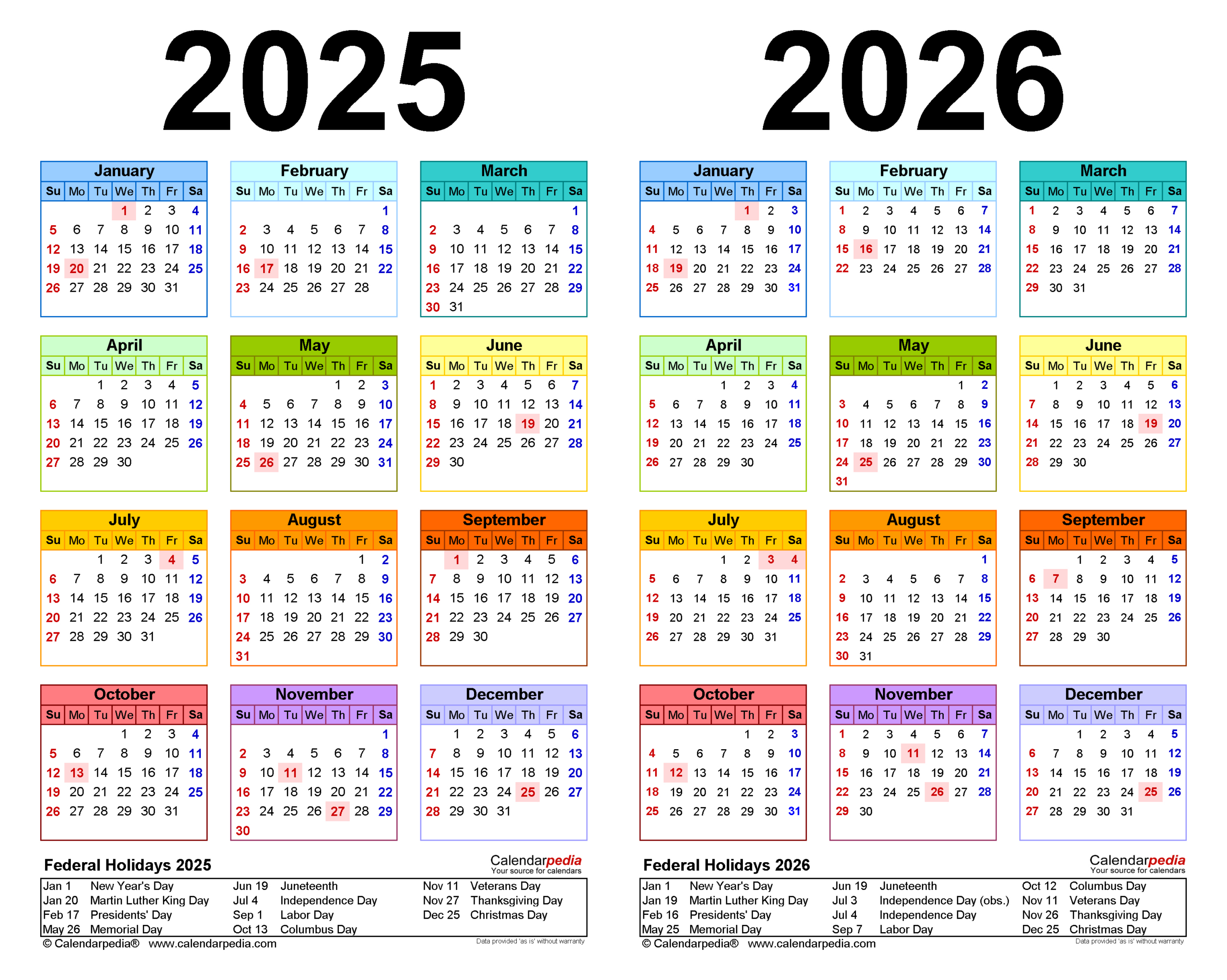 2025-2026 Two Year Calendar - Free Printable Pdf Templates - Printable Calendar August 2025 to July 2026
