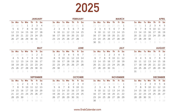August 2025 to June 2025 Calendar