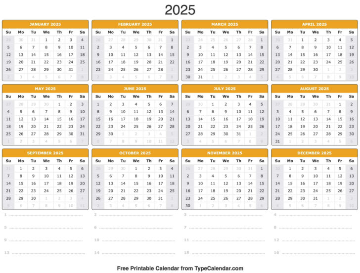 Calendar August 2025 to December 2025