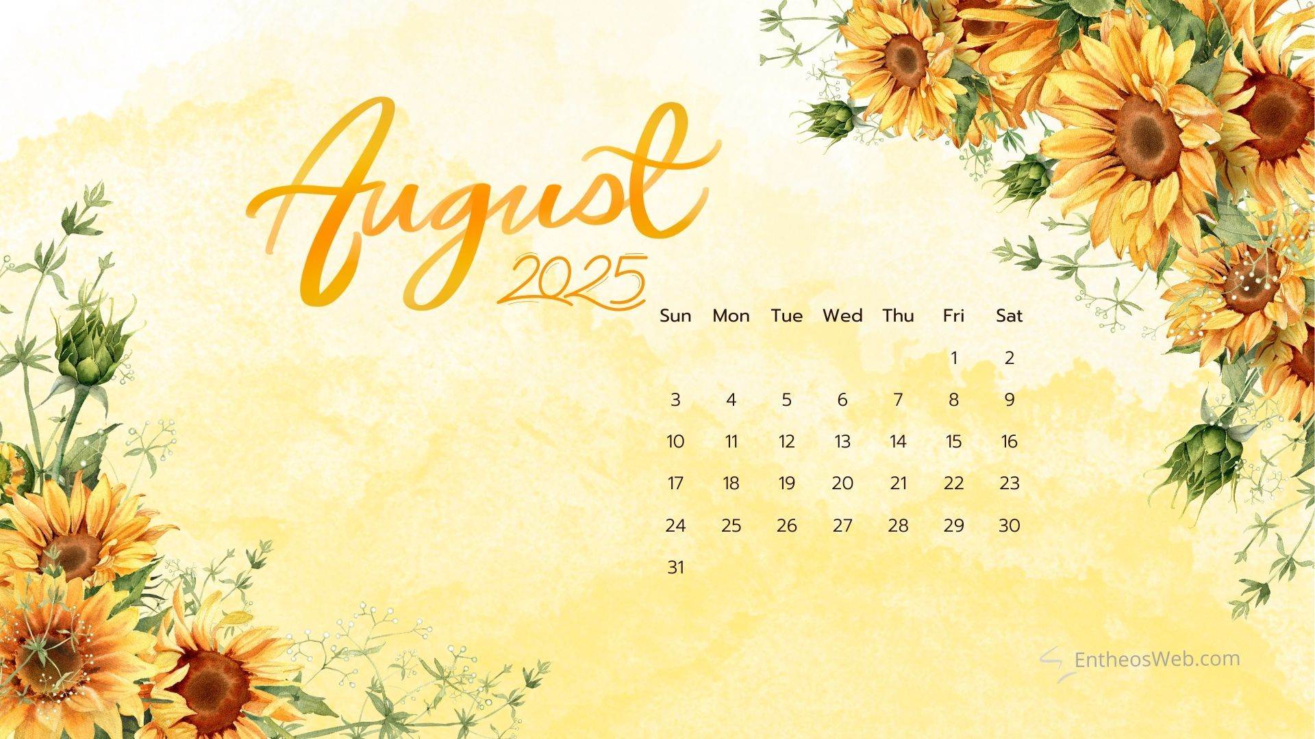 August 2025 Calendar Desktop Wallpapers &amp;amp; Screensavers | Entheosweb - August 2025 Desktop Calendar