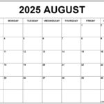 August 2025 Calendar | Free Printable Calendars – August Free Printable Calendar 2025