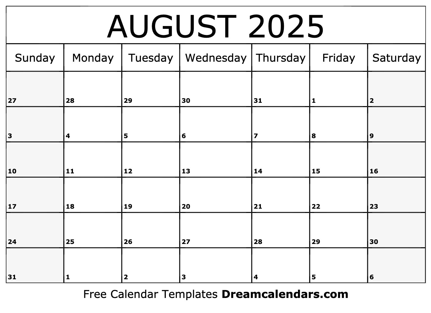 August 2025 Calendar - Free Printable With Holidays And Observances - August 22 2025 Calendar