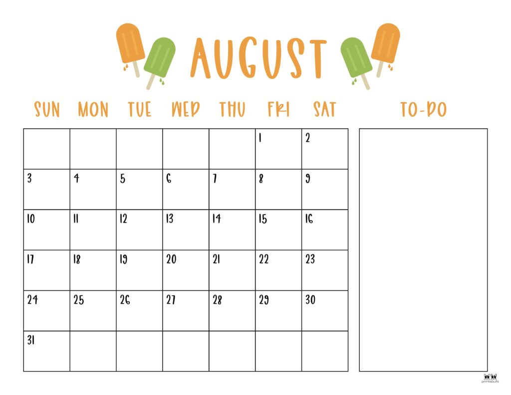 August 2025 Calendars - 107 Free Printables | Printabulls - August Fillable Calendar 2025