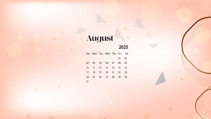 August 2025 Calendar Desktop Wallpaper