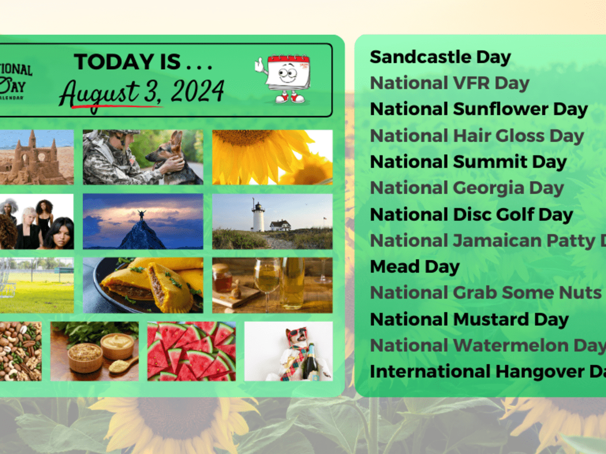 August 3, 2024, On The National Day Calendar® - National Day Calendar - National Day Calendar August