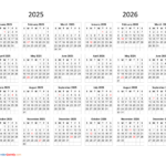 Calendar 2025 And 2026 On One Page | Calendar Quickly – August 2025 – August 2026 Calendar