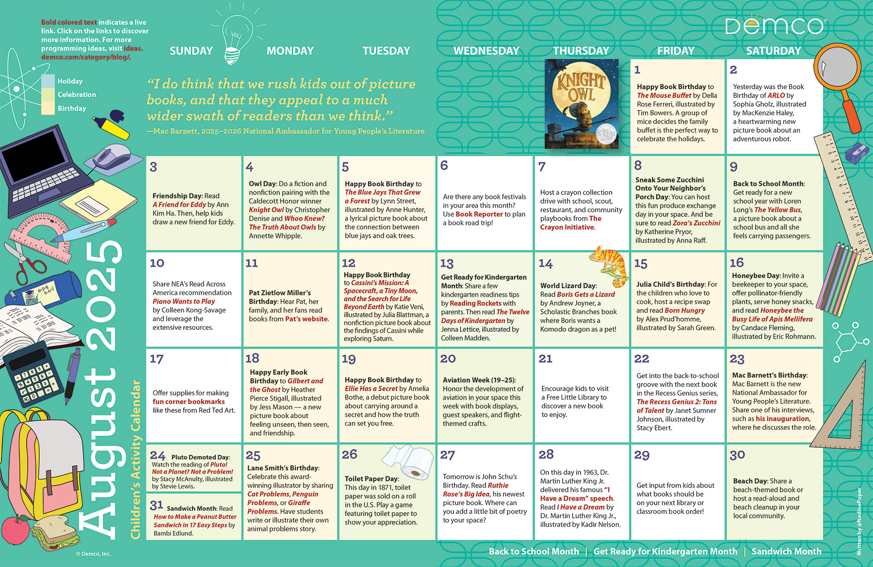 Children&amp;#039;S Activity Calendar: August 2025 - August Calendar 2025 Picture Ideas