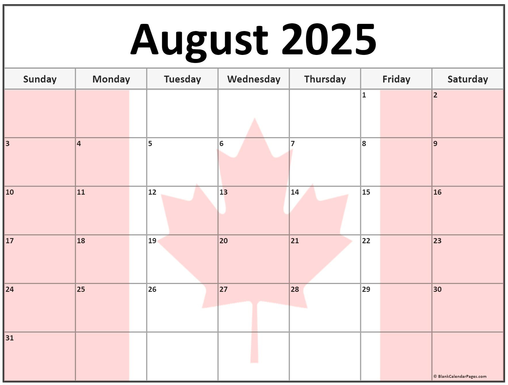Collection Of August 2025 Photo Calendars With Image Filters. - Wiki Calendar August 2025 Printable Free