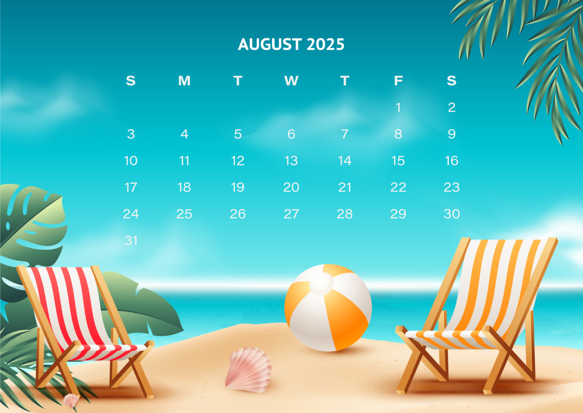 Free August 2025 Calendar Templates, Editable And Printable - August Free Printable Calendar 2025