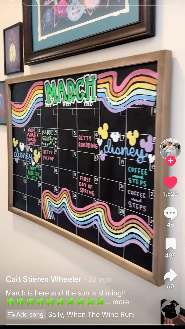 Pintaylor Rund On Calendar Ideas In 2025 | Chalkboard Wall - August 2025 Calendar Ideas Chalkboard