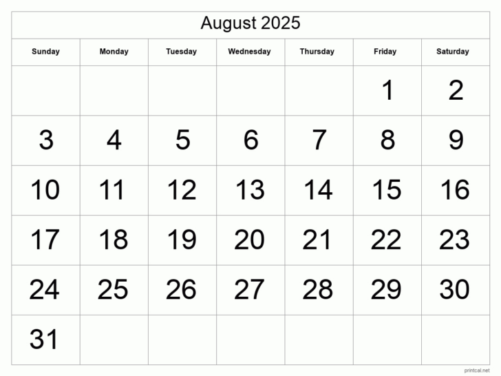 August 14 2025 Calendar