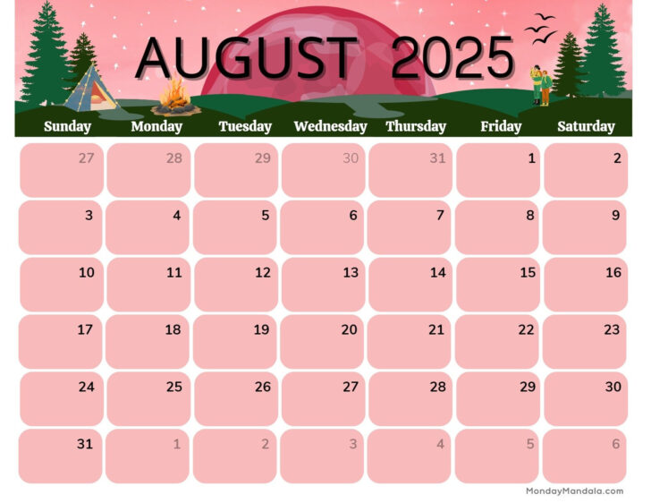 Show Me Calendar For August 2025