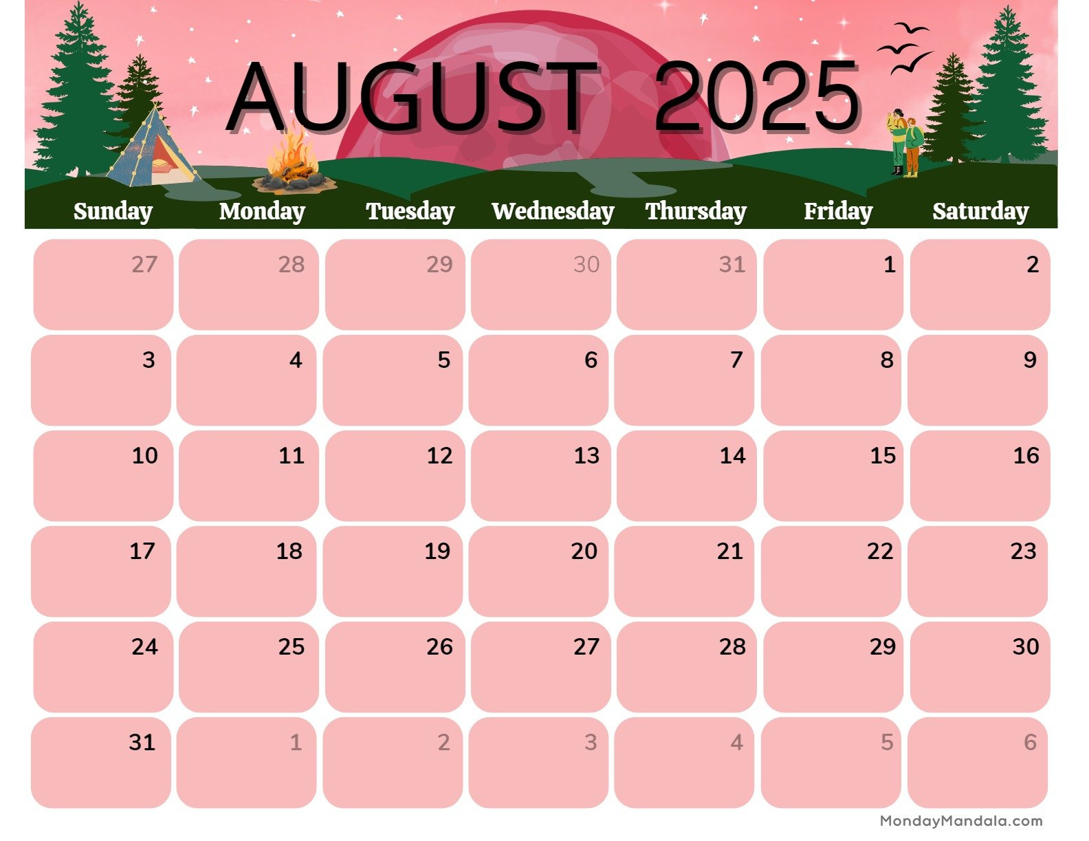 Printable Calendars For 2025 &amp;amp; 2026 (Free Pdfs) - Show Me The Calendar For August 2025