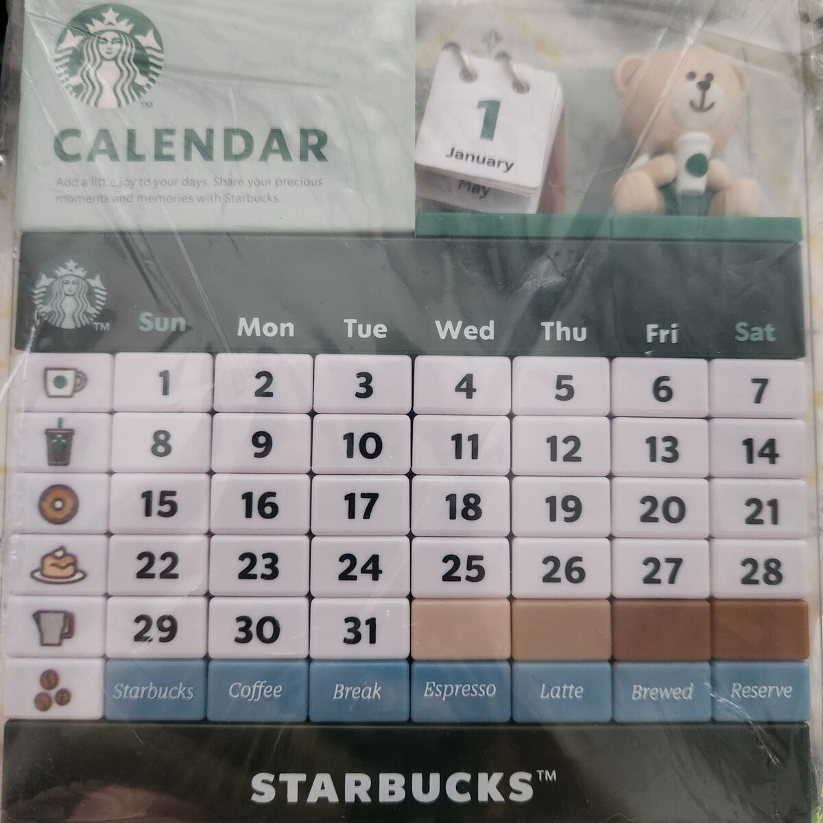 Starbucks Korea 2024 Bearista Calendar Block 25Th Anniversary Gift - Starbucks August 2025 Calendar