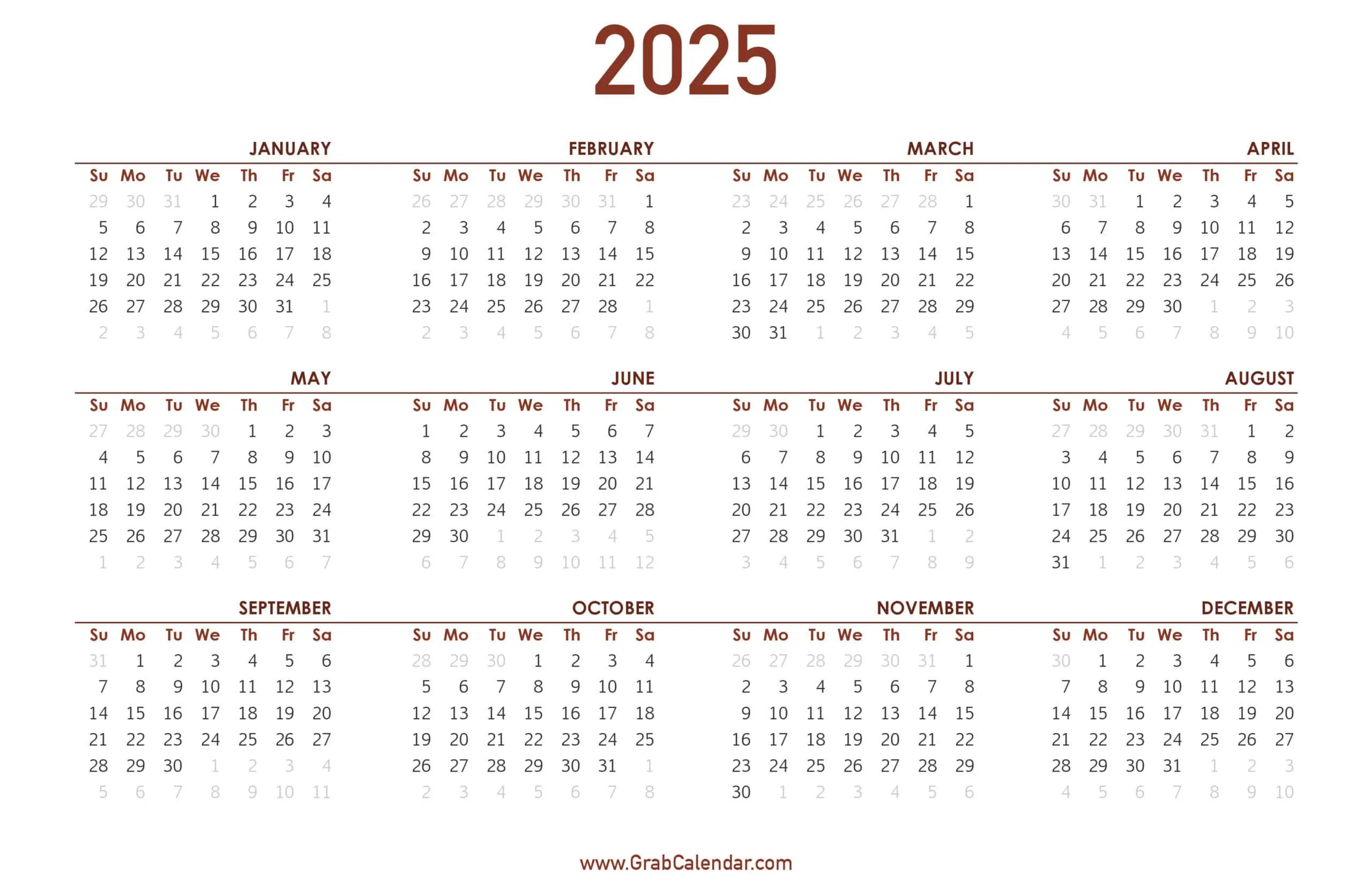 2025 Calendar - Grab Calendar - May To September 2025 Calendar
