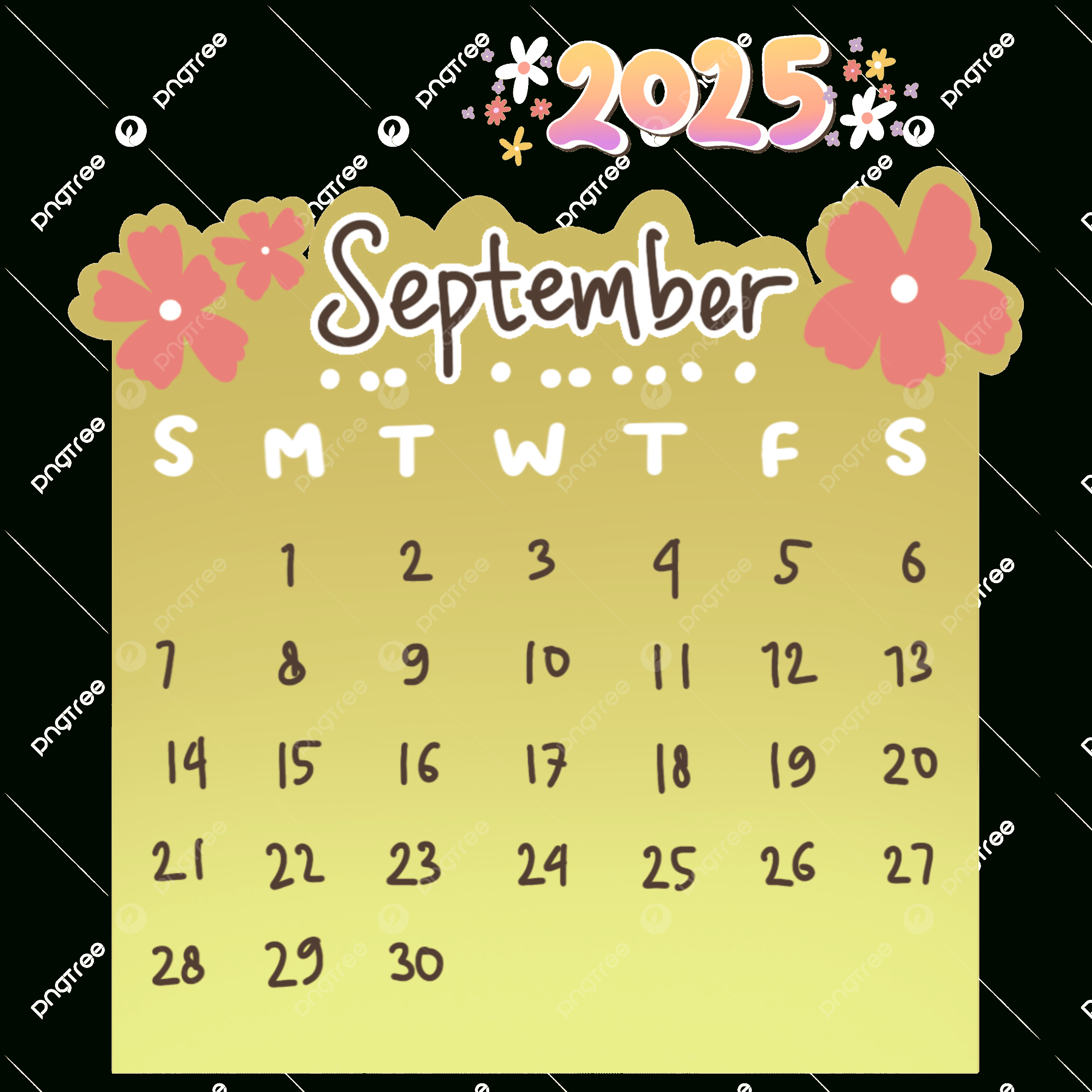2025 September Planner Png Transparent Images Free Download - September 2025 Calendar Clip Art