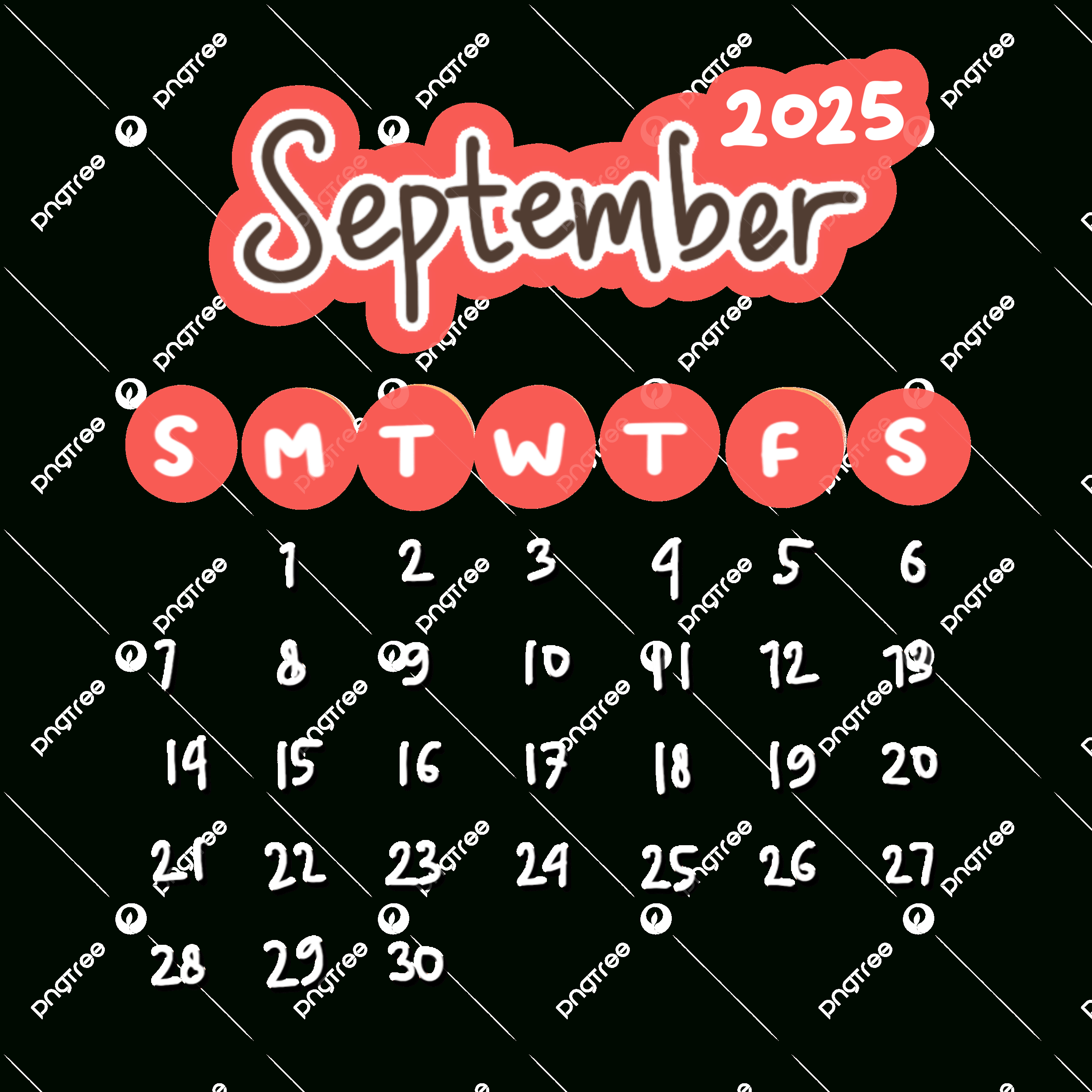 2025 September Planner Png Transparent Images Free Download - September 2025 Clipart