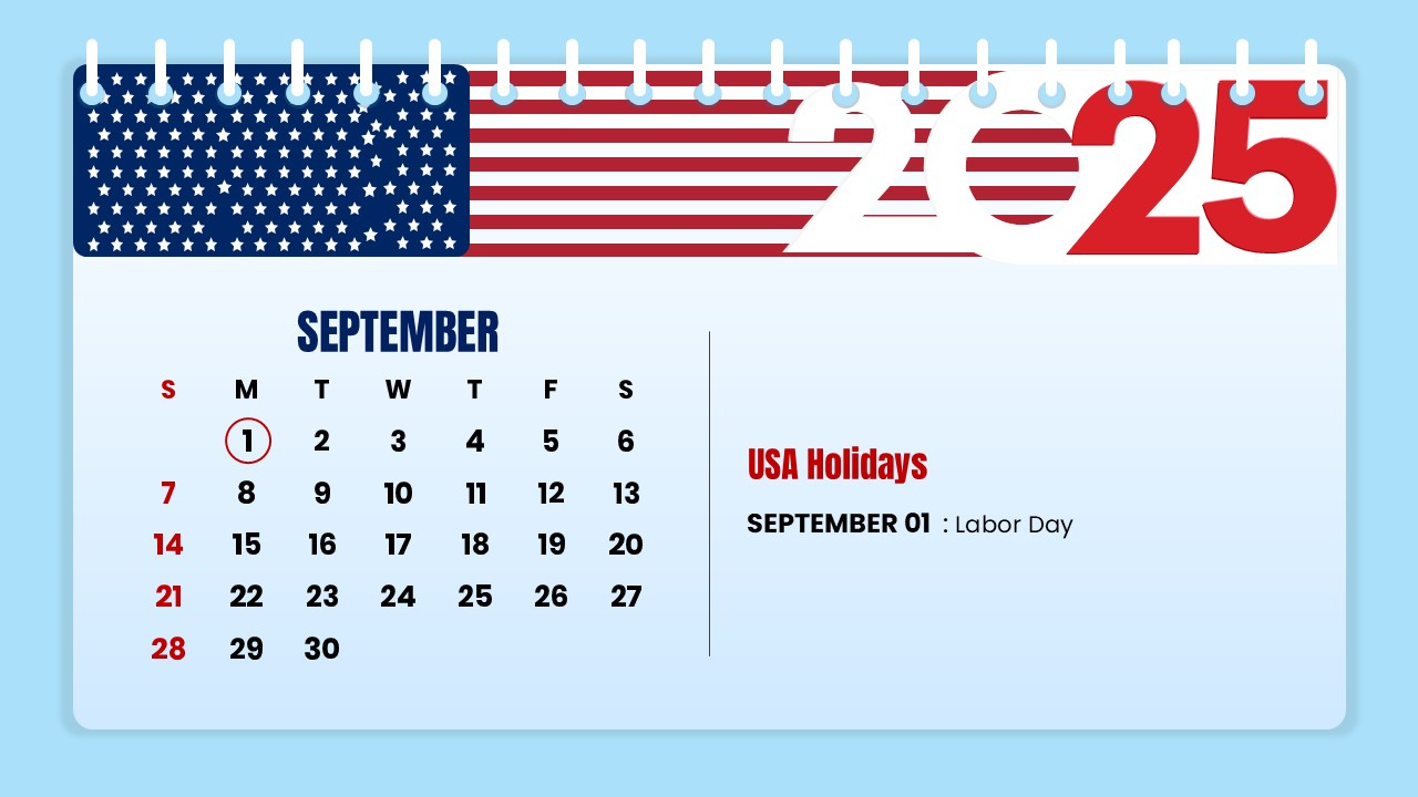 2025 Us Holiday Calendar – Free Powerpoint And Google Slides - September 2025 Calendar Us Holidays