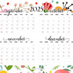 4 Month Calendar Printables – September, October, November And – September to November 2025 Calendar