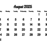 August 2025 Calendar – Free Printable Pdf, Xls And Png | Www – August 2025 Calendar Picture