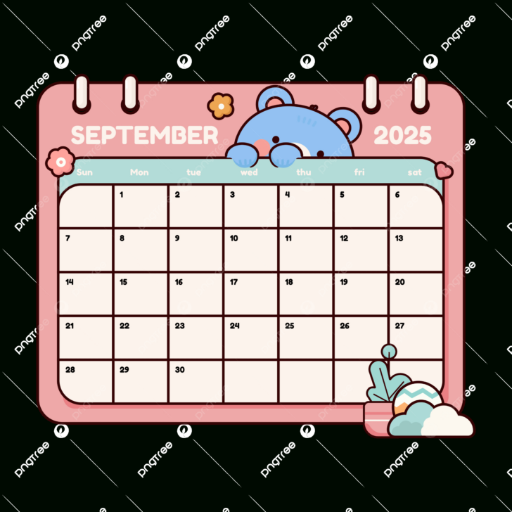 September 2025 Calendar Printable Cute