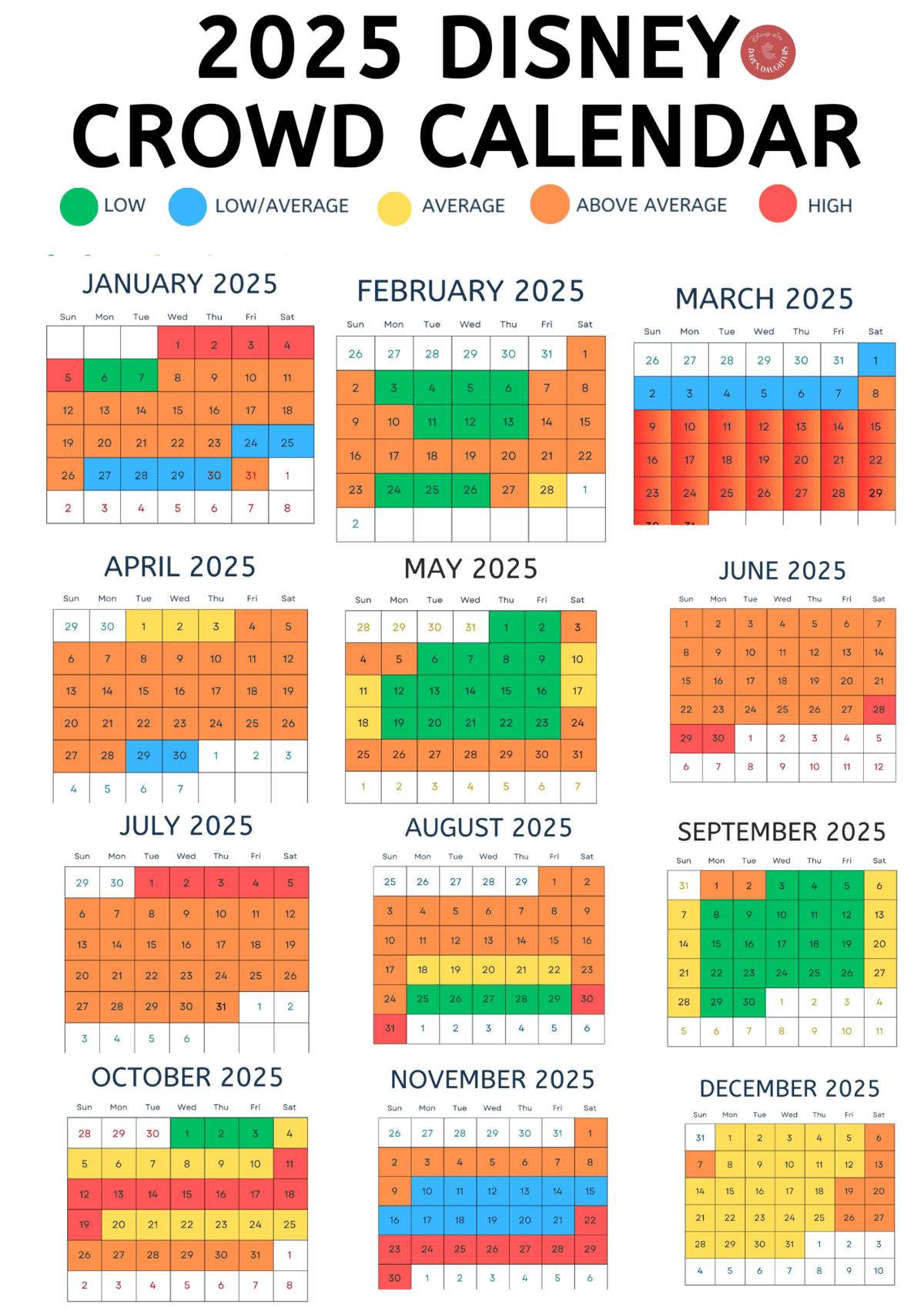 Disney World Crowd Calendar 2025 - Disney World Crowd Calendar September 2025