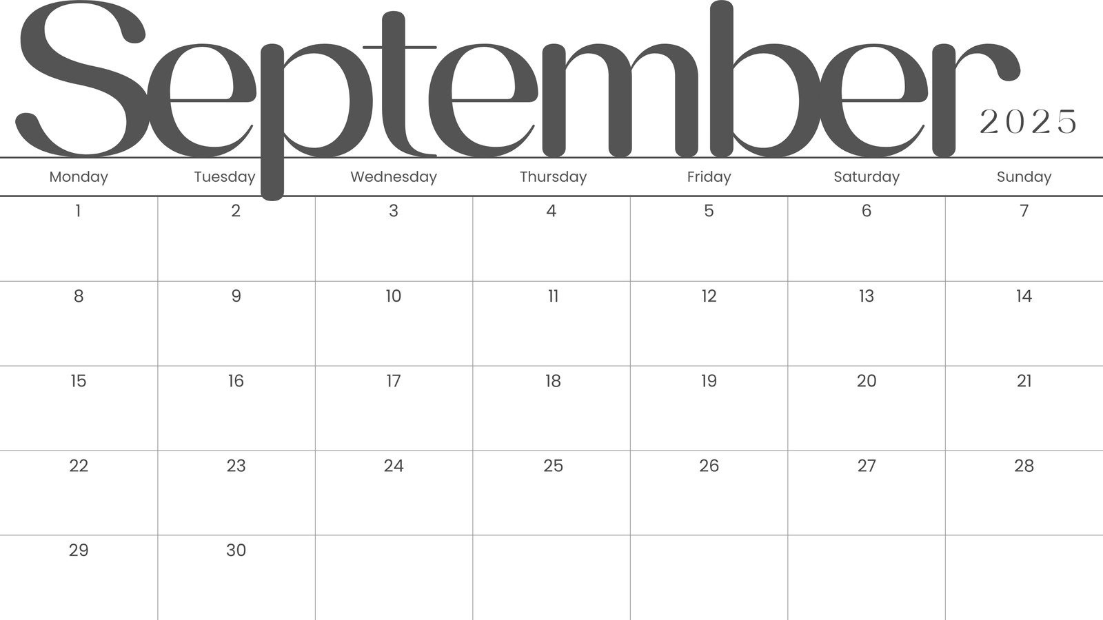 Free Printable September 2025 Calendar Templates | Canva - September 2024 September 2025 Calendar