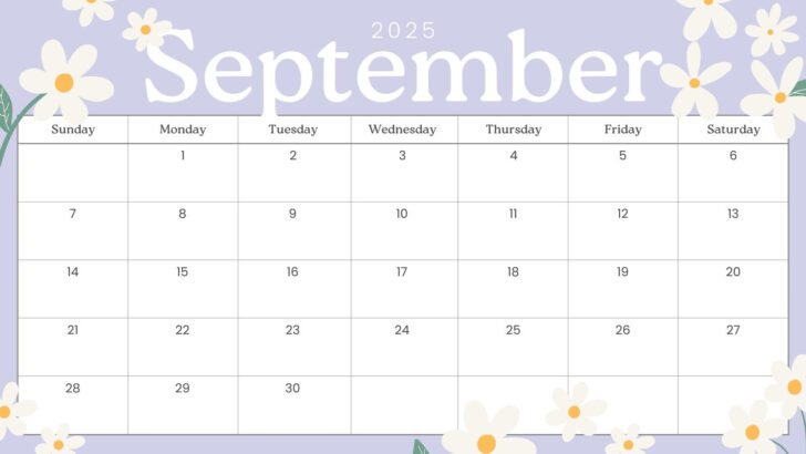 September 2024 to September 2025 Calendar Printable