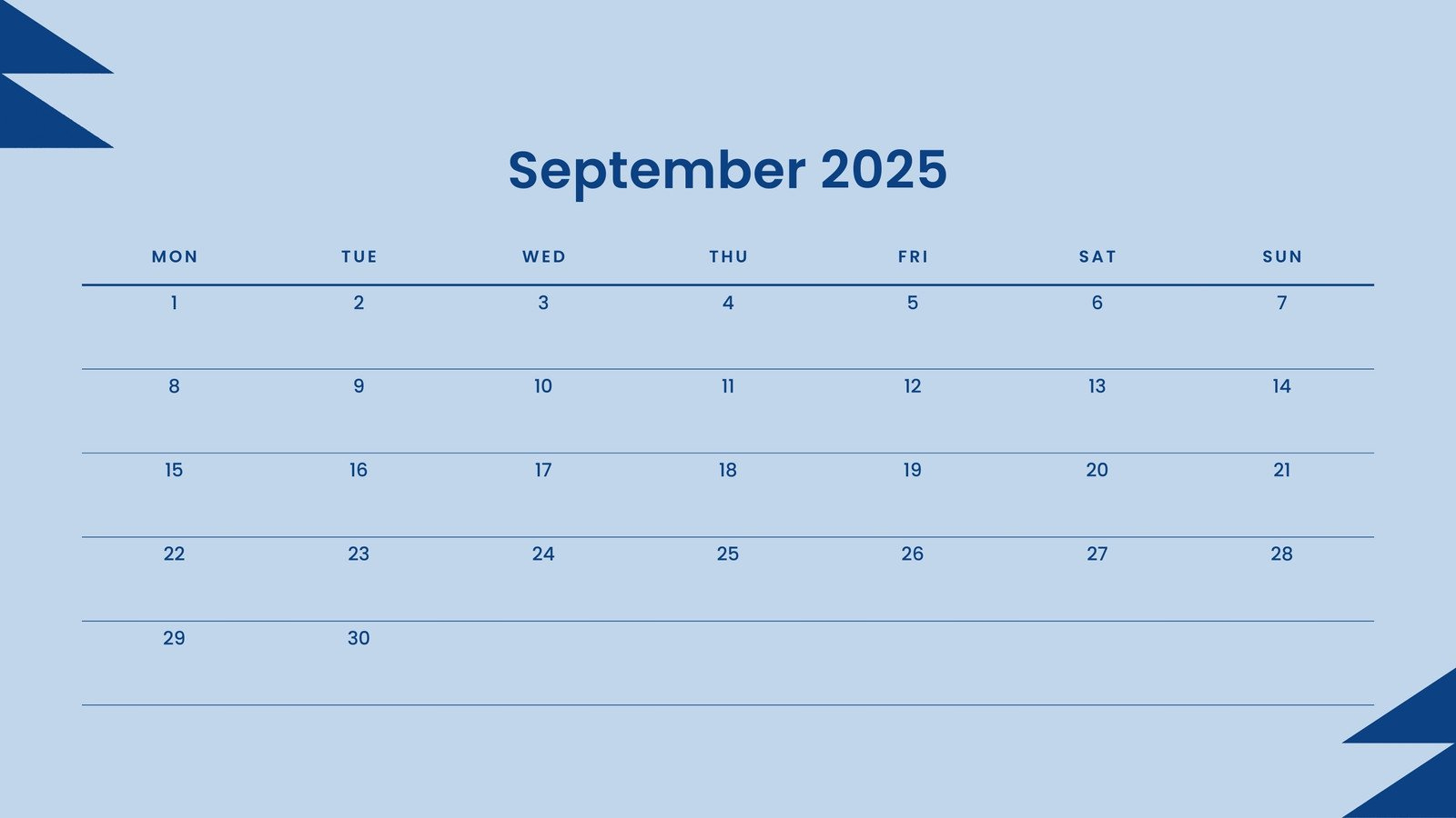 Free Printable September 2025 Calendar Templates | Canva - September 2025 Calendar General Blue