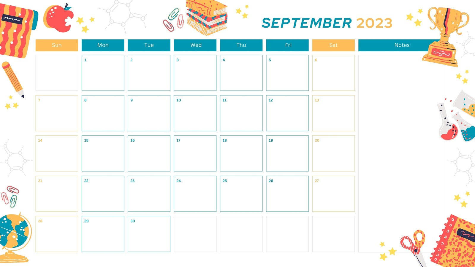 Free Printable September 2025 Calendar Templates | Canva - September 2025 Calendar School