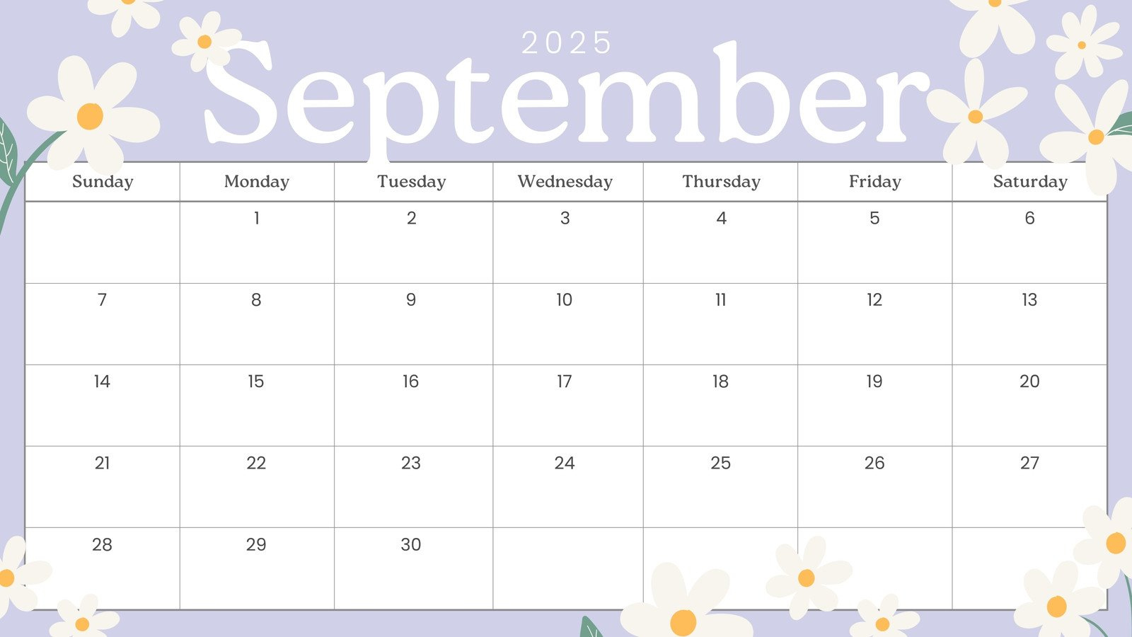 Free Printable September 2025 Calendar Templates | Canva - September Calendar 2025 Planner Printable