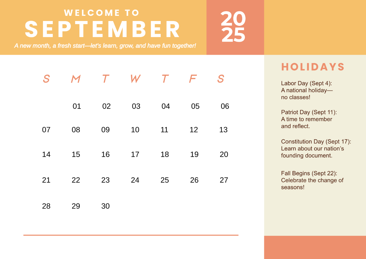 Free Welcome September 2025 Calendar Template To Edit Online - Show September 2025 Calendar