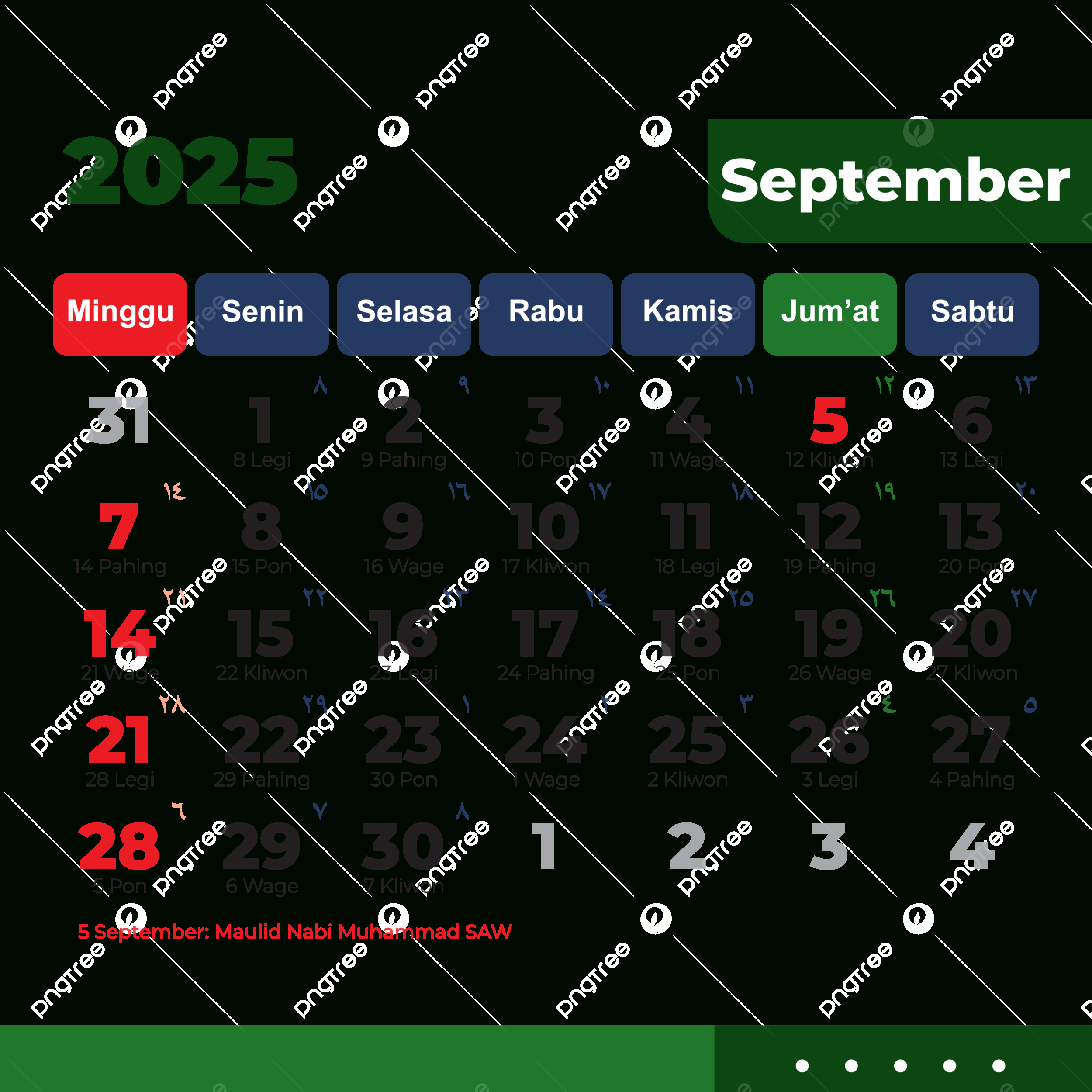 Hijri Calendar September 2025 Complete Vector Download, 2025 Hijri - September 2025 Calendar with Islamic Dates