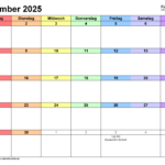 Kalender September 2025 Als Excel-Vorlagen – Calender September 2025
