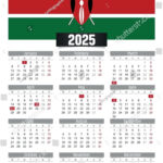 New Year 2025 Calendar Kenya Flag Stock Vector (Royalty Free – Printable Calendar 2025 with Holidays Kenya