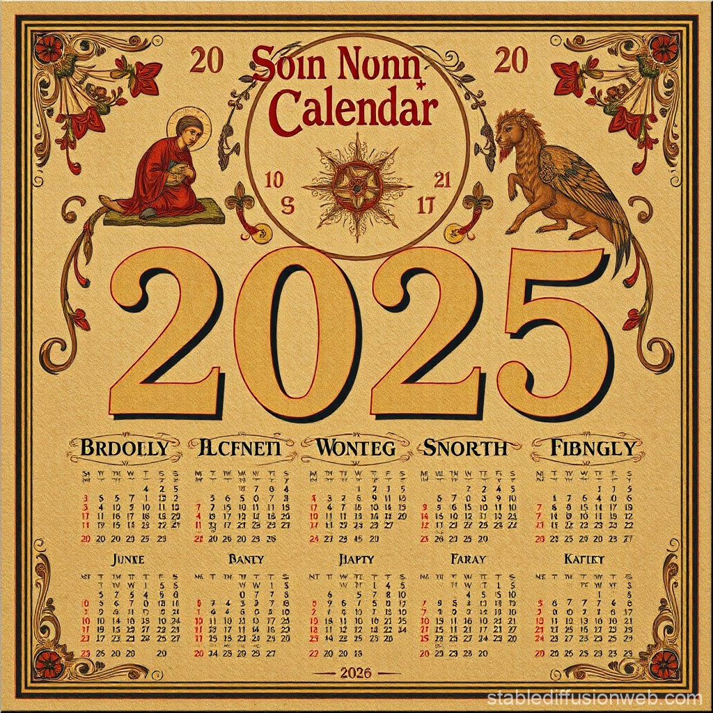 Orthodox Calendar 2025 | Stable Diffusion Online - Calendar Ortodox September 2025